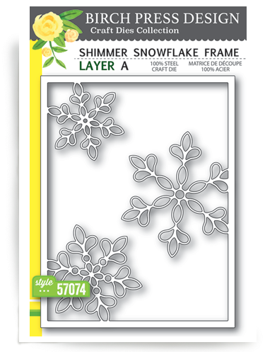 Shimmer Snowflake Frame Layer A - Triangle (400x510), Png Download