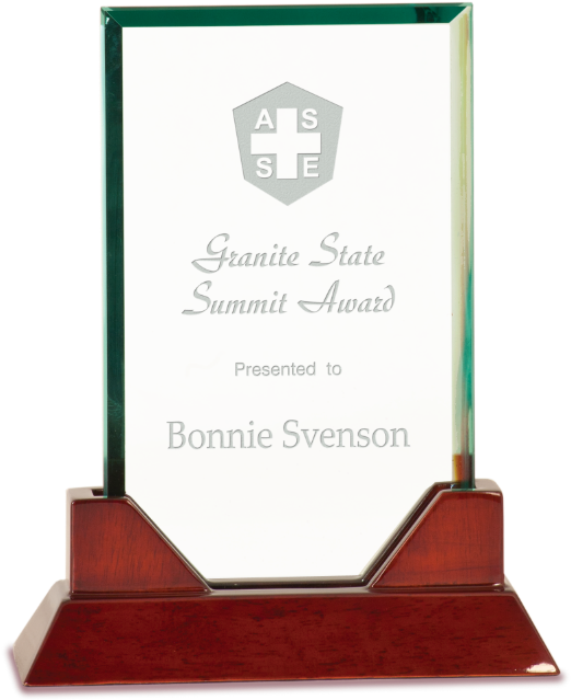 Glass Award Png Download - Plaque Wood And Glass (526x650), Png Download