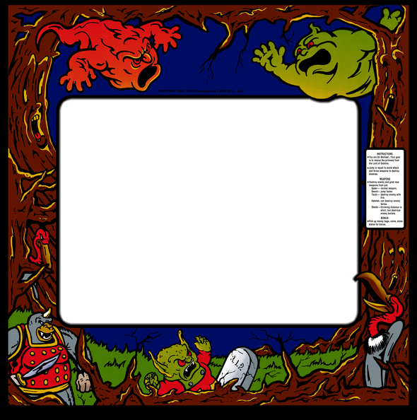 Ghosts N Goblins Bezel - Ghosts 'n Goblins (590x594), Png Download