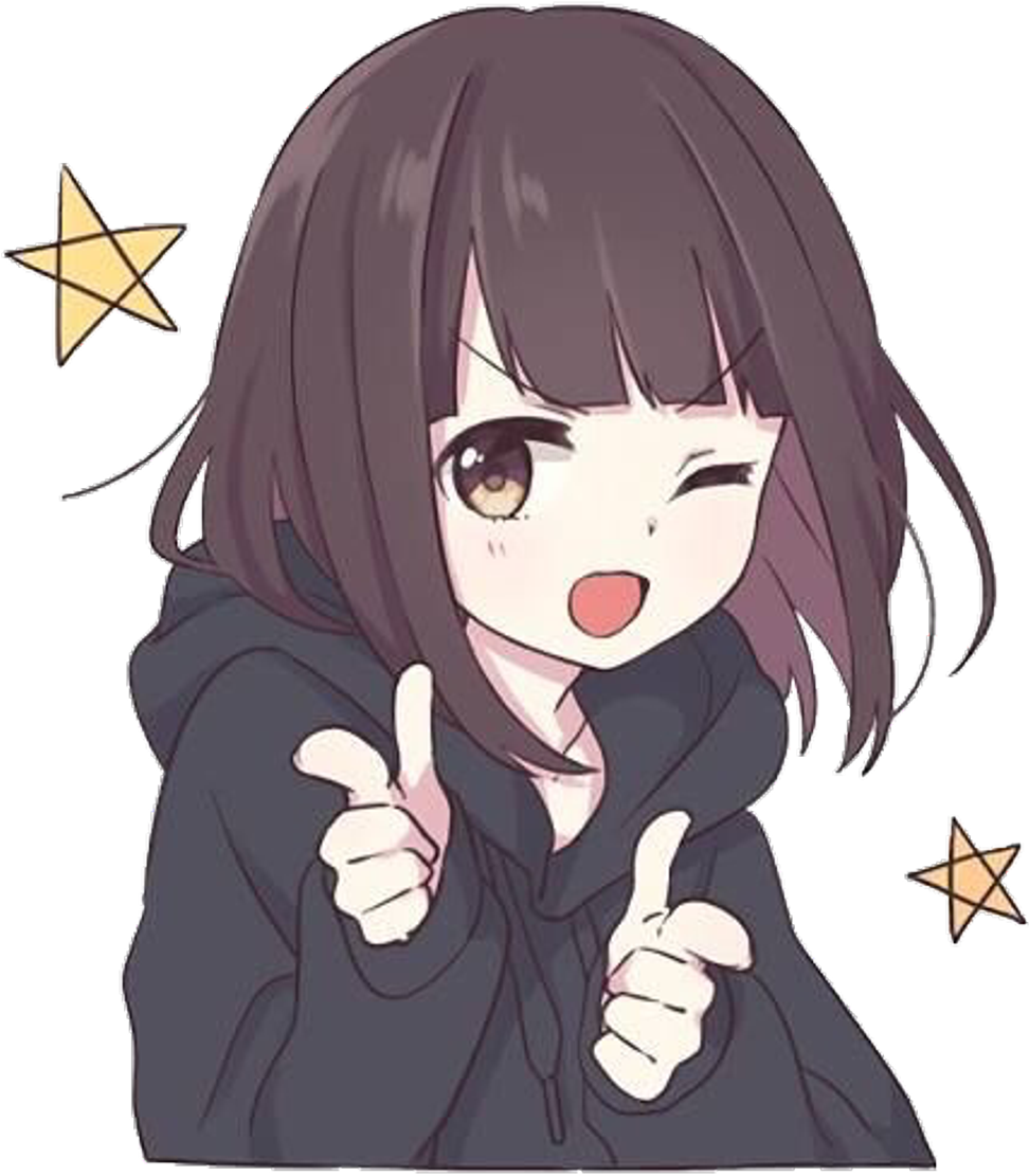 Kawaiianime Animegirl Animekawaii Lov - Menhera 酱 表情 包 (1024x1165), Png Download