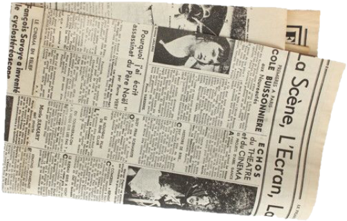 Newspaper French Beige Polyvore Moodboard Filler - Aesthetic Moodboard Png (600x600), Png Download