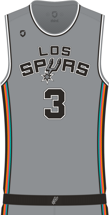 San Antonio Spurs Alternate - Active Tank (800x800), Png Download