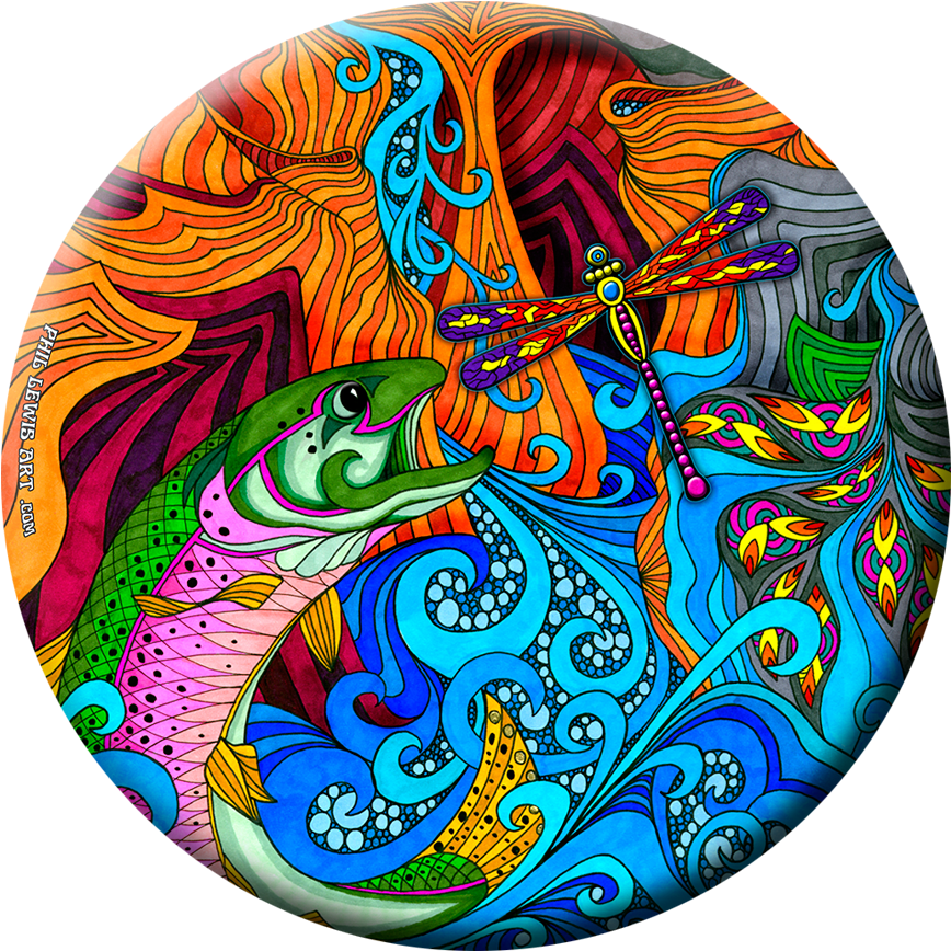 River Dance Ultimate Frisbee - Phil Lewis Art (1000x1000), Png Download