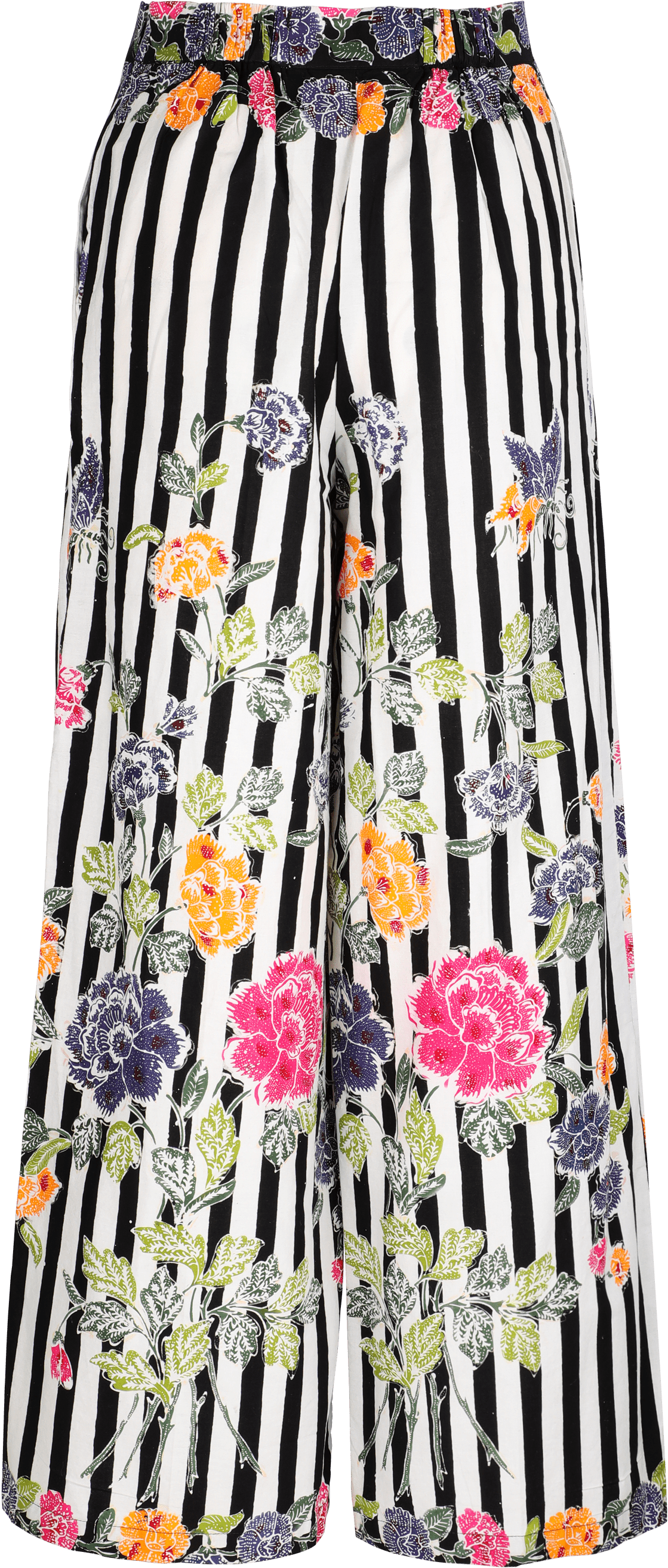 Delia Black & White Stripes Batik Palazzo Pants - A-line (3000x3000), Png Download