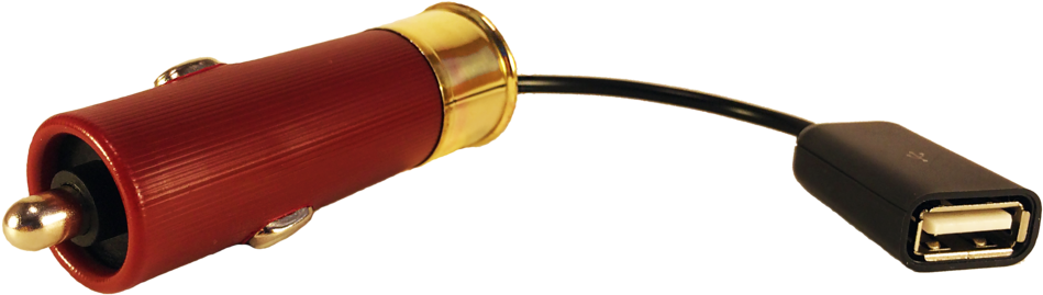 Car Charger, Red Shotgun Shell Phone Charger By Easterly - Dvi Cable (1011x700), Png Download