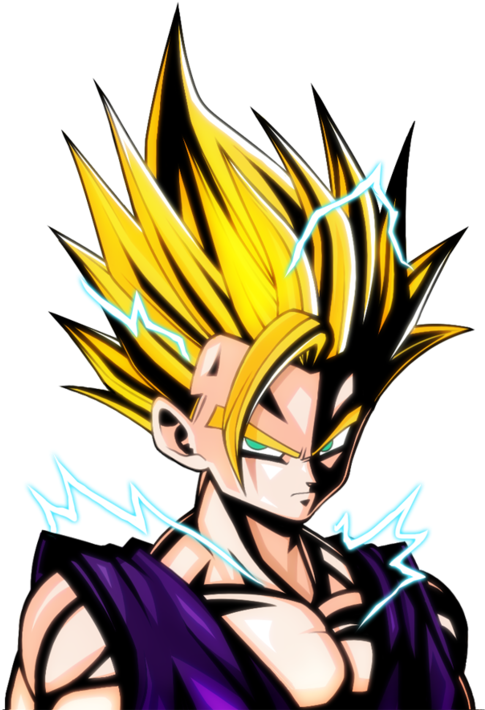 Anime Artwork Fighting Gif, Comic Conventions, Dragon - Super Saiyan Gohan Phone Case (500x736), Png Download