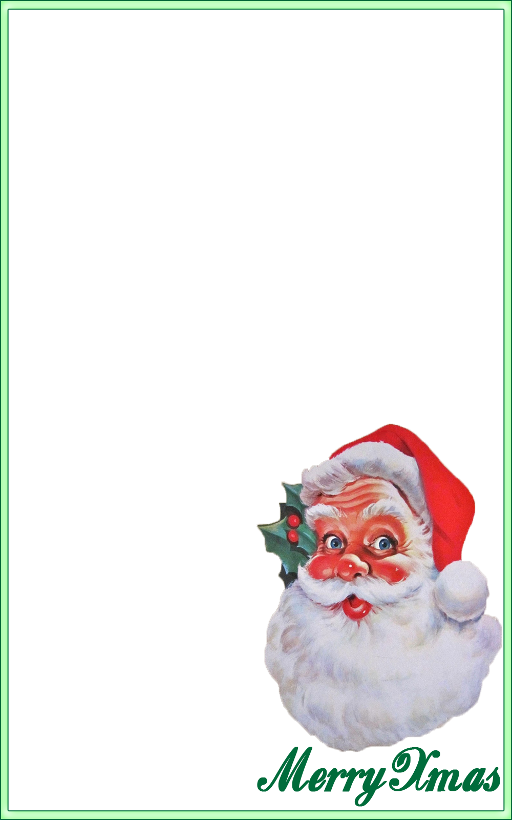 Click Here To Download Santa Claus Face Merry Christmas - Santa Claus (1000x1600), Png Download