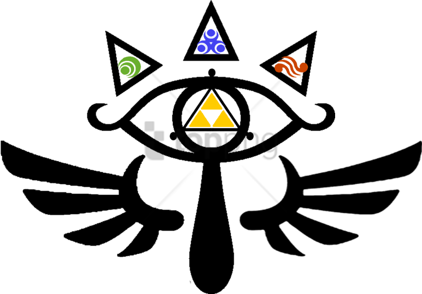 Free Png Sheikah Eye Of Truth Tattoo Design By Souffle - Legend Of Zelda Sheikah Symbol (850x593), Png Download