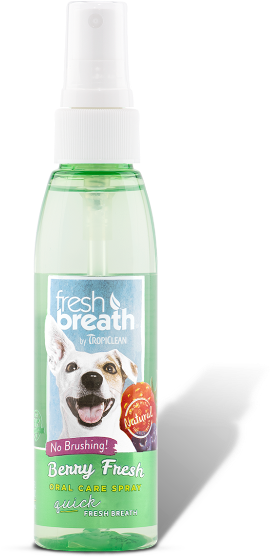 Oral Care Spray For Dogs With Berry Flavoring - Tropiclean Fresh Breath Oral Care Spray (800x1168), Png Download