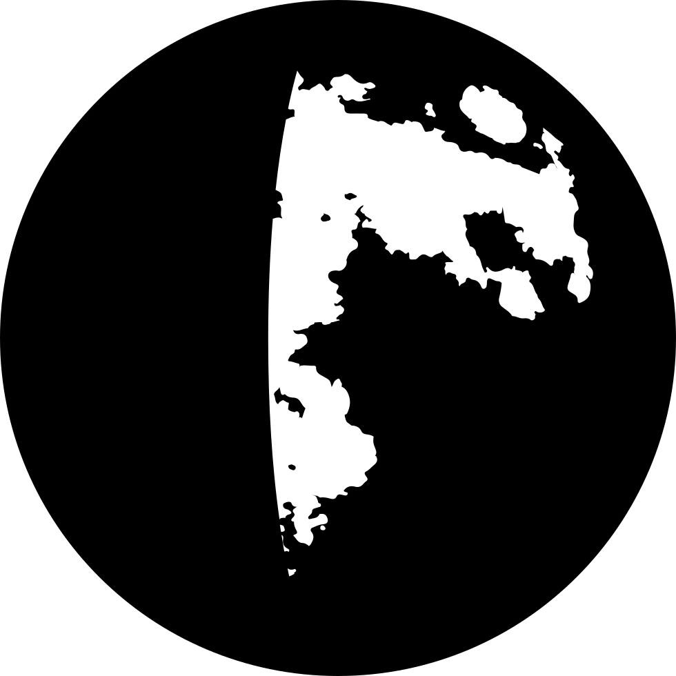 Moon Phase Symbol Comments - Crater Moon Black And White (980x980), Png Download