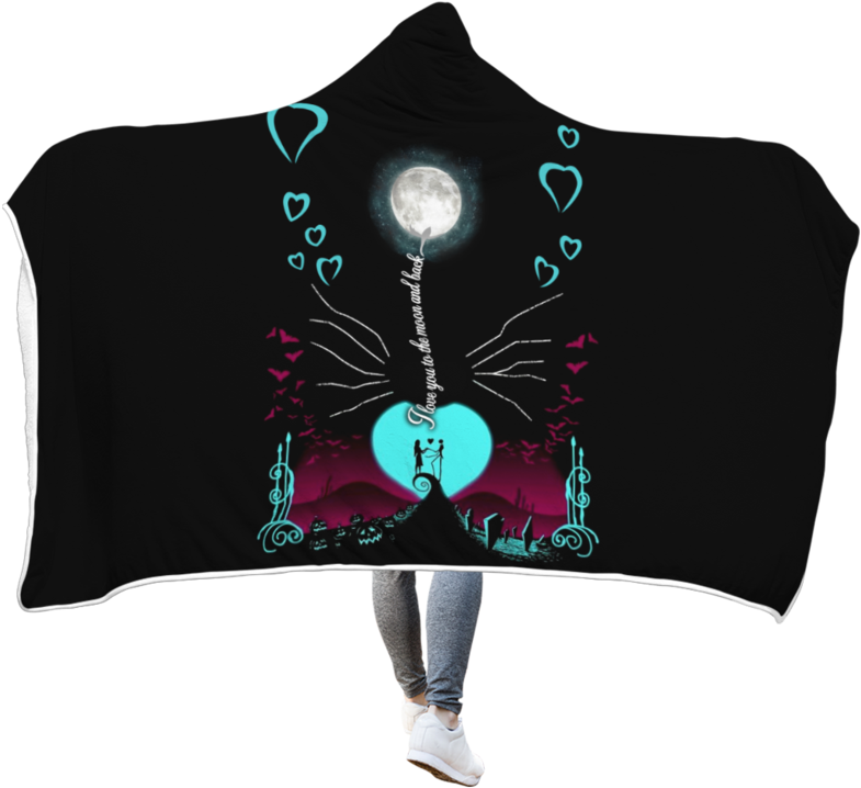 3d Moonlight Love You To Moon And Back Full-print Hooded - Sweatshirt (800x800), Png Download