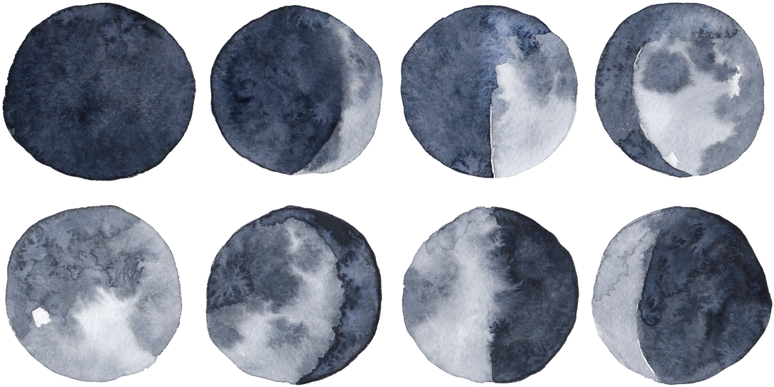 Below You Will Find The 2019 Moon Phase Calendar With (1100x554), Png Download