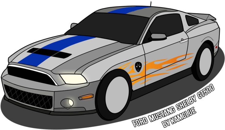 Image Library Stock Ford Shelby Gt Drawing By Kamclue - Police Car (1024x576), Png Download