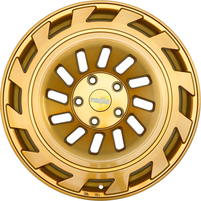 Radi8 R8t12 Gold Brushed Face - Gold Rims Png (770x770), Png Download