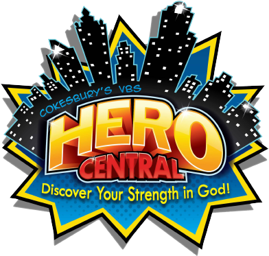 Hero Themed Vbs 2017 Logo Ebenezer Lutheran Church - Hero Central Vbs Tshirt (800x400), Png Download