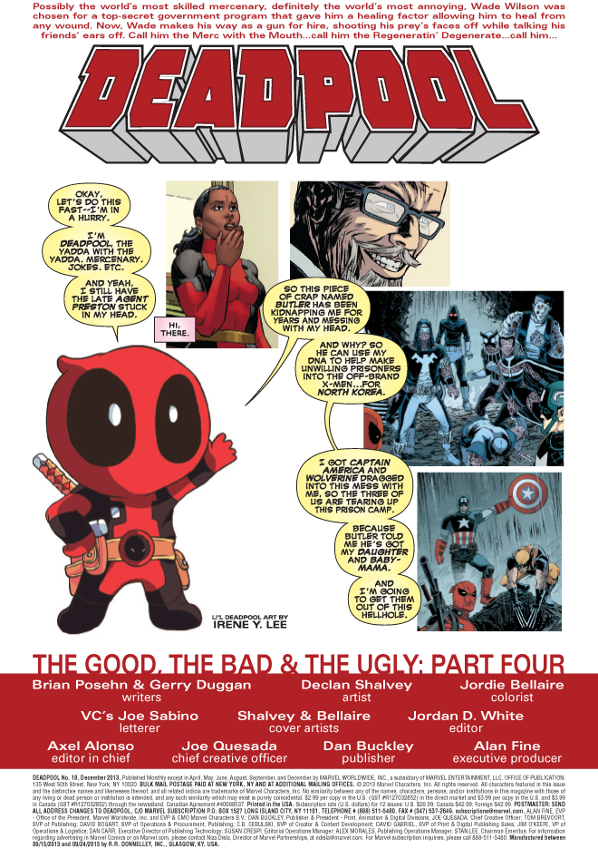 The Good, The Bad And The Ugly, Part 4 Of 5 • Deadpool's - Deadpool #20 2014 (660x936), Png Download
