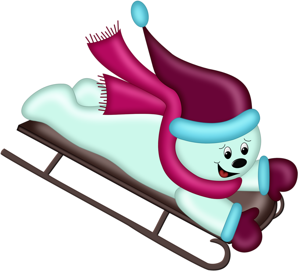 Фото, Автор Andy-video На Яндекс - Bonhomme De Neige Qui Glisse (1024x936), Png Download