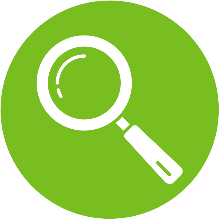 Dot Green Mag Glass - Inspections Icon (750x750), Png Download