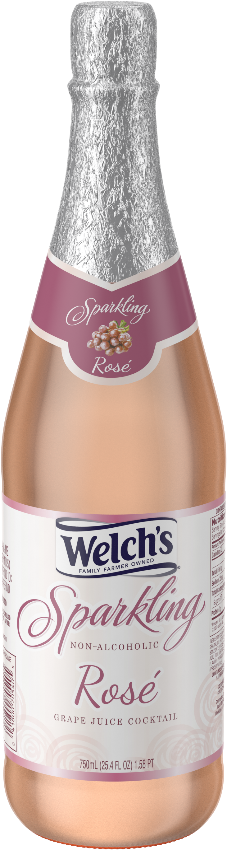Welch's Non-alcoholic Sparkling Rose Grape Juice Cocktail, - Sparkling Rose Grape Juice (3000x3000), Png Download
