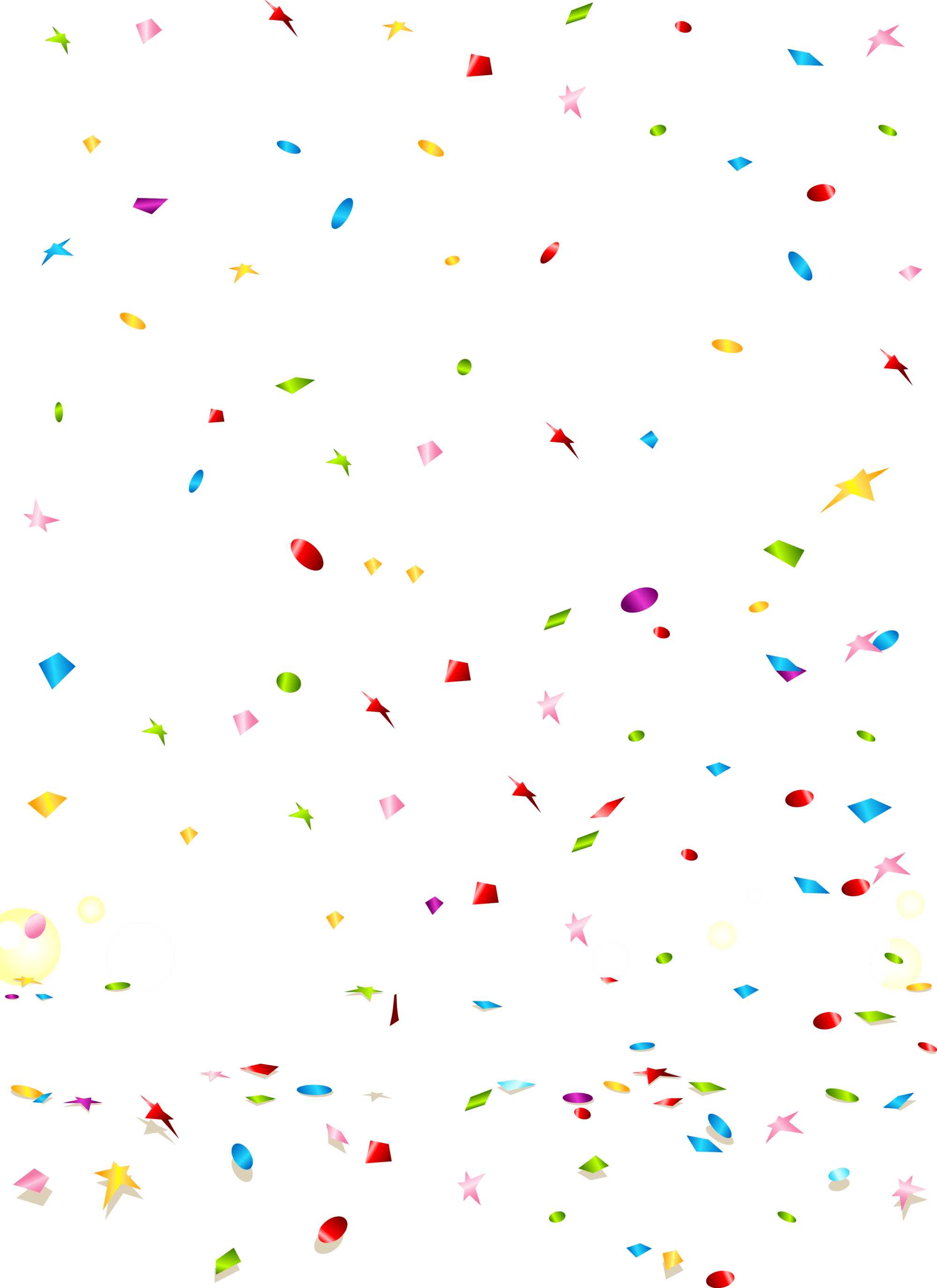 Confetti Png Transparent Pictures - Transparent Background Confetti Transparent (2000x2751), Png Download