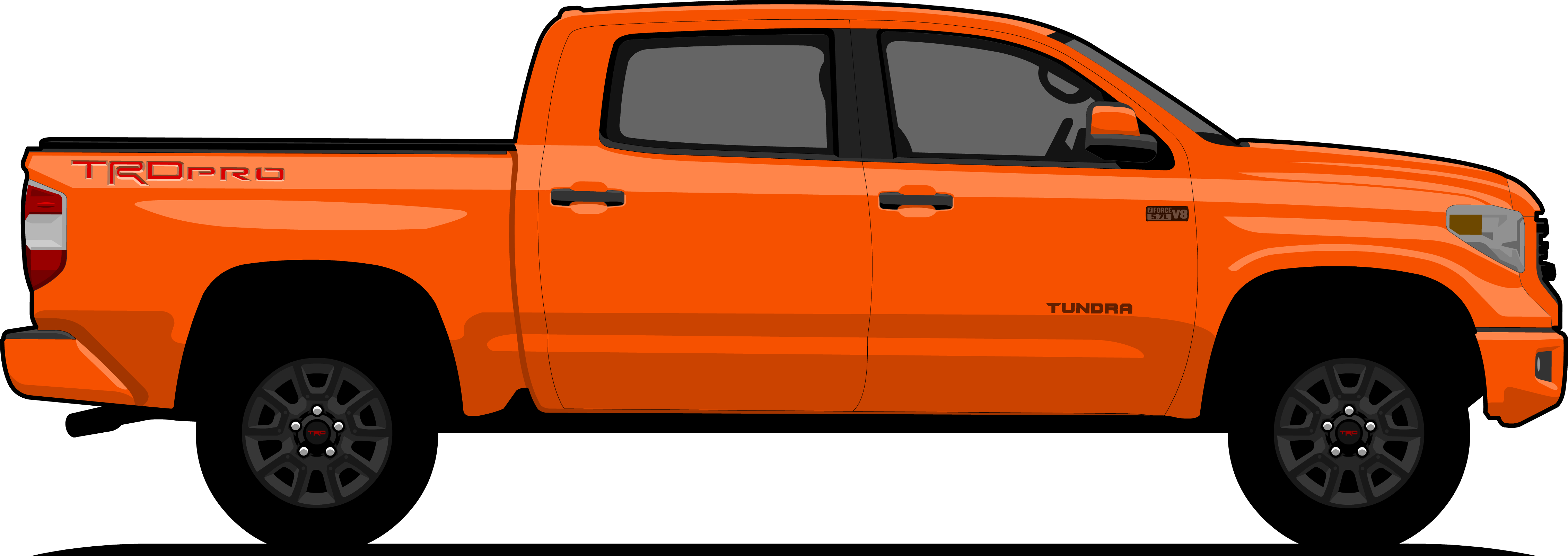 Toyota Tundra 2007 Crewmax 2014 Inferno Trdpro - 2018 Gmc Sierra Orange (4525x1605), Png Download