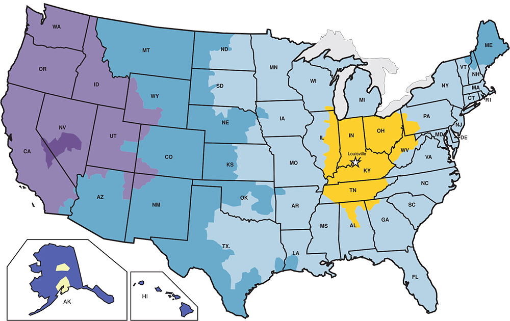 Weight And Size Information For Fedex Shipments - Map Of Red And Blue States (1000x630), Png Download