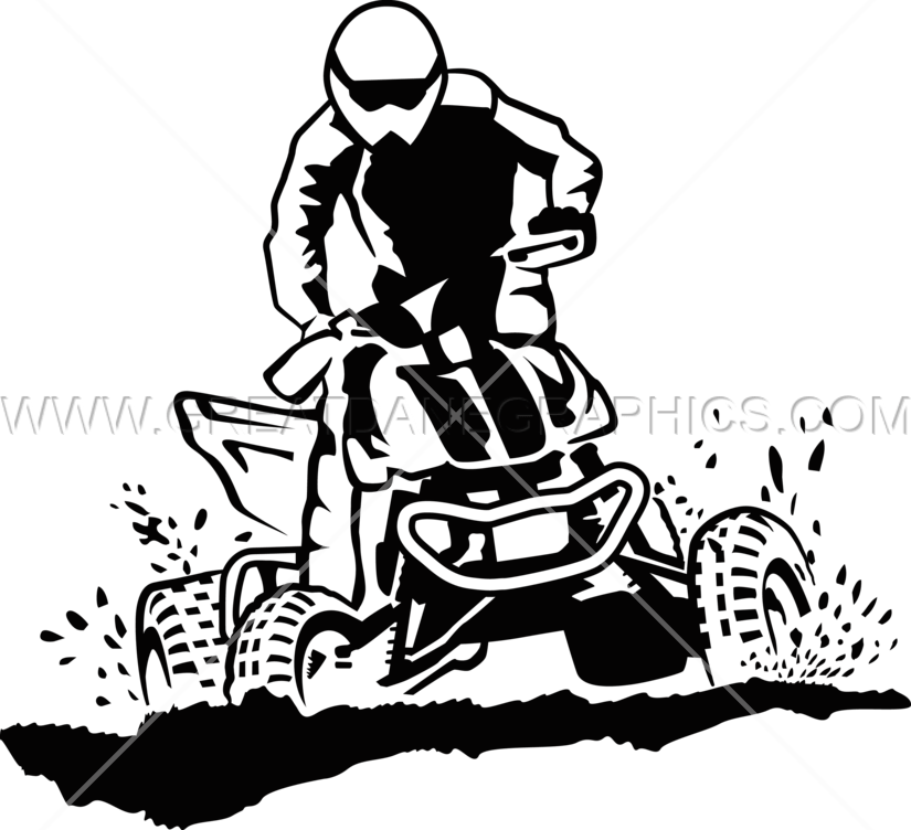 Atv Getting Dirty - Atv Clip Art Clear Background (825x752), Png Download