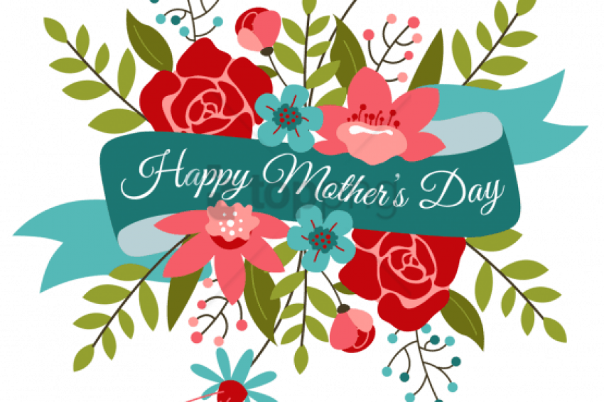 Free Png Happy Mother's Day - Mothers Day Clipart (850x566), Png Download
