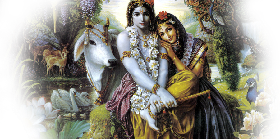 Radha Krishna Portada - Krishna And Radha (900x579), Png Download