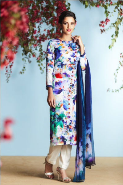 6909-600x600 - Ladies Pant And Kurti (600x600), Png Download