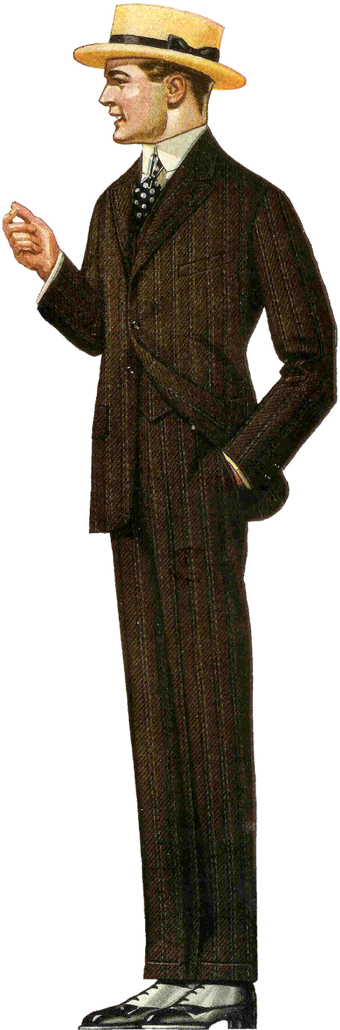 Ladies Fancy Suits Png - 1917 Men's Fashion (680x1600), Png Download