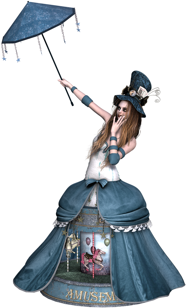 Girl Dress Steampunk - Steampunk Characters On Transparent Background (842x1280), Png Download