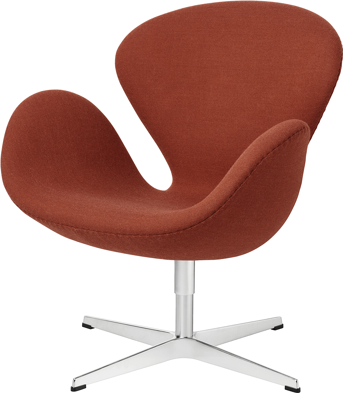 Swan Lounge Chair In Fritz Hansen Colour Orange - Office Chair (1600x1840), Png Download