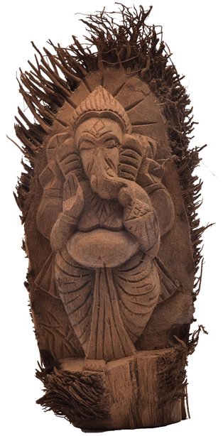 Lord Ganesh Bamboo Root Showpiece - Bamboo Ganesh (500x750), Png Download