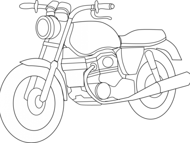 Motorcycle Clipart Motor Bike - Motorbike Harley Davidson Drawing (640x480), Png Download