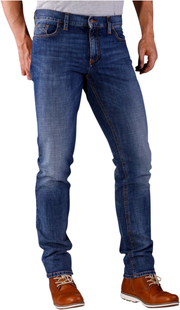 Alberto Pipe Jeans Authentic Denim Blue - Pocket (490x653), Png Download