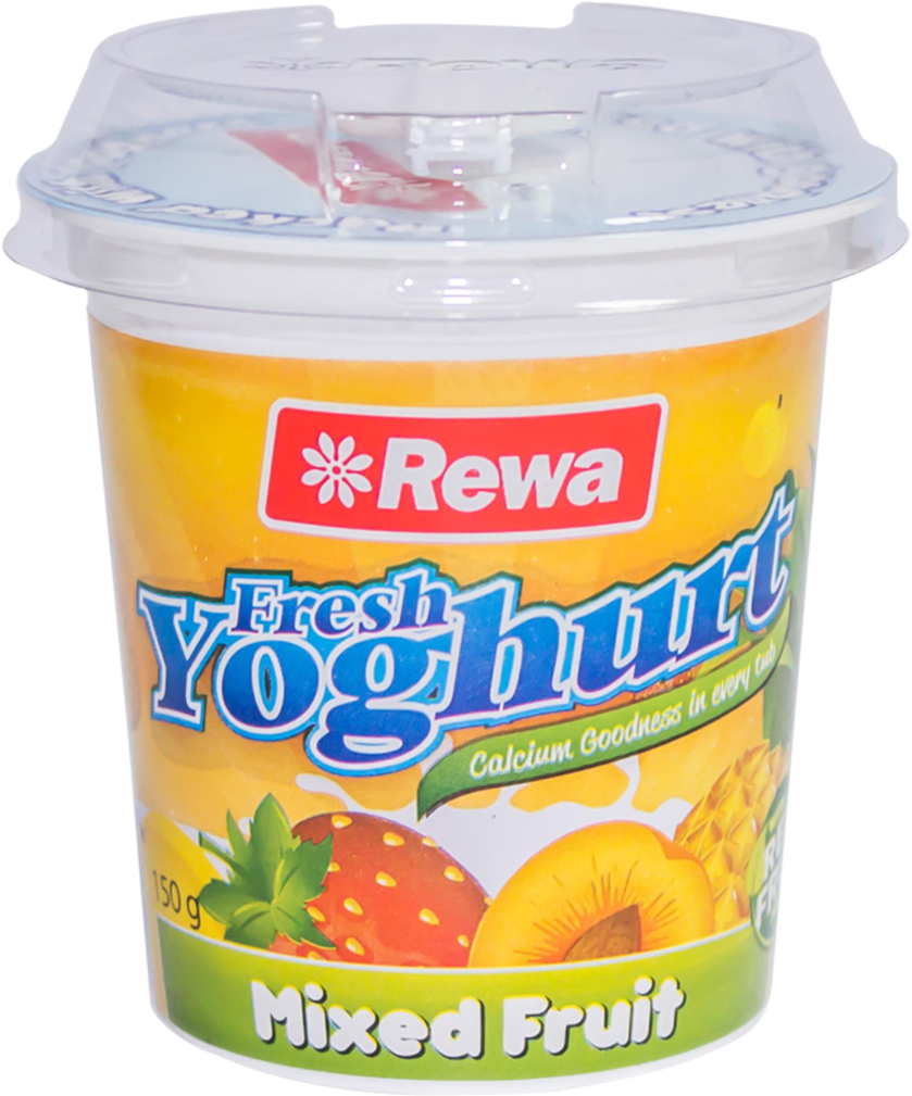 Rewa Mixed Fruit Yoghurt - Natural Foods (859x1024), Png Download