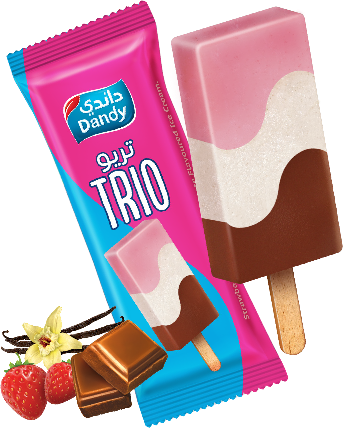Stick Bars Trio - Trio Ice Cream Stick (2000x2000), Png Download