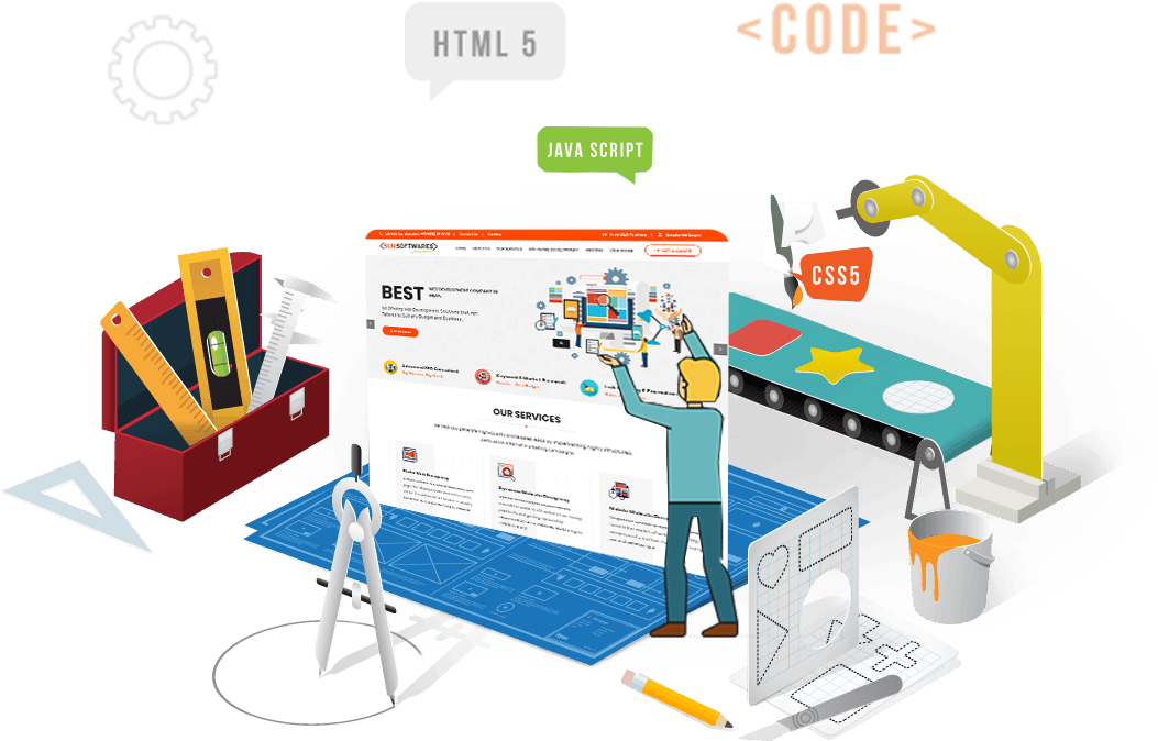 Best Software Company In Delhi - Web Design (1063x800), Png Download