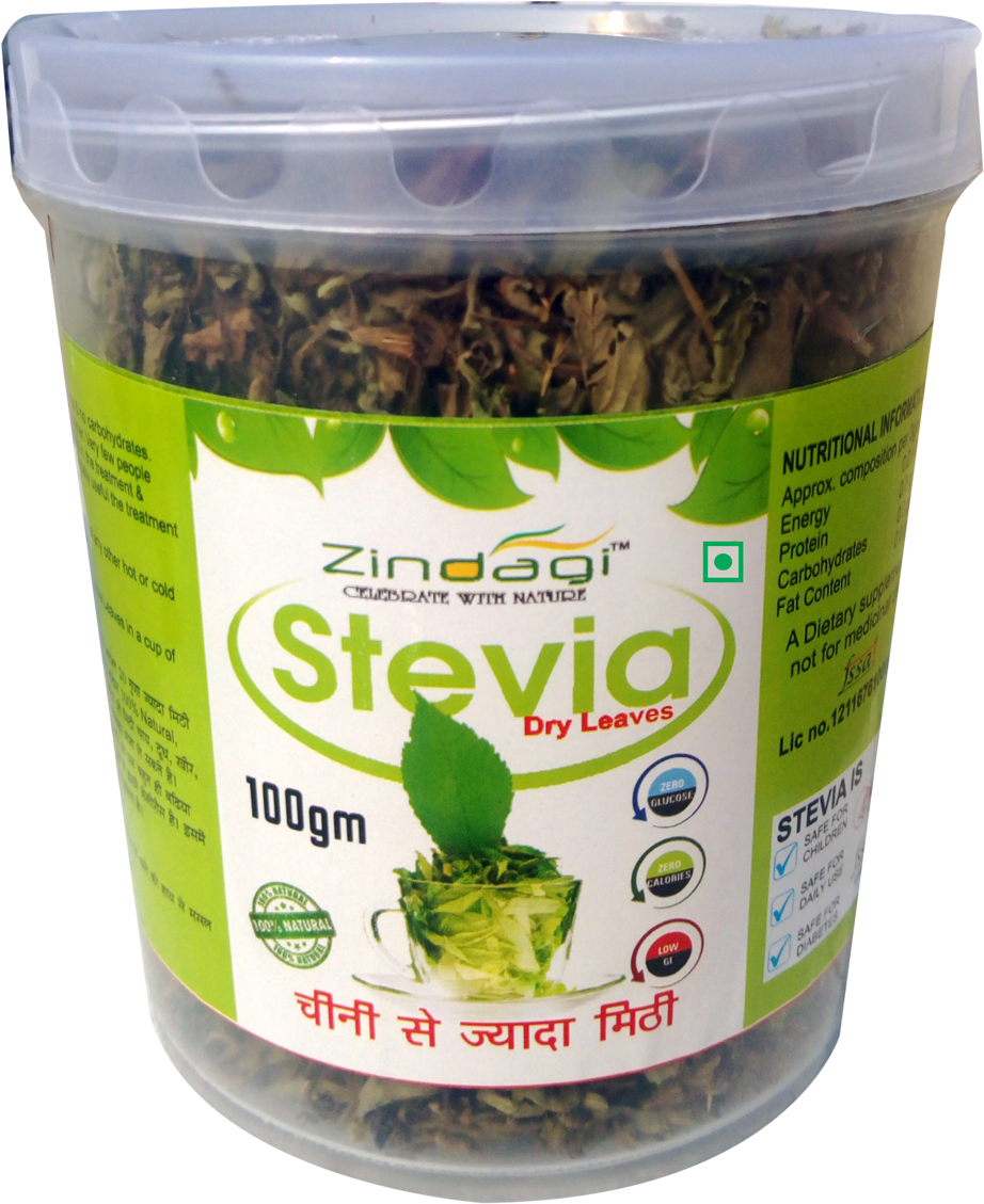 Zindagi Stevia Dry Leaf 100% Natural Sugar Free Leaves - Seed (1000x1368), Png Download