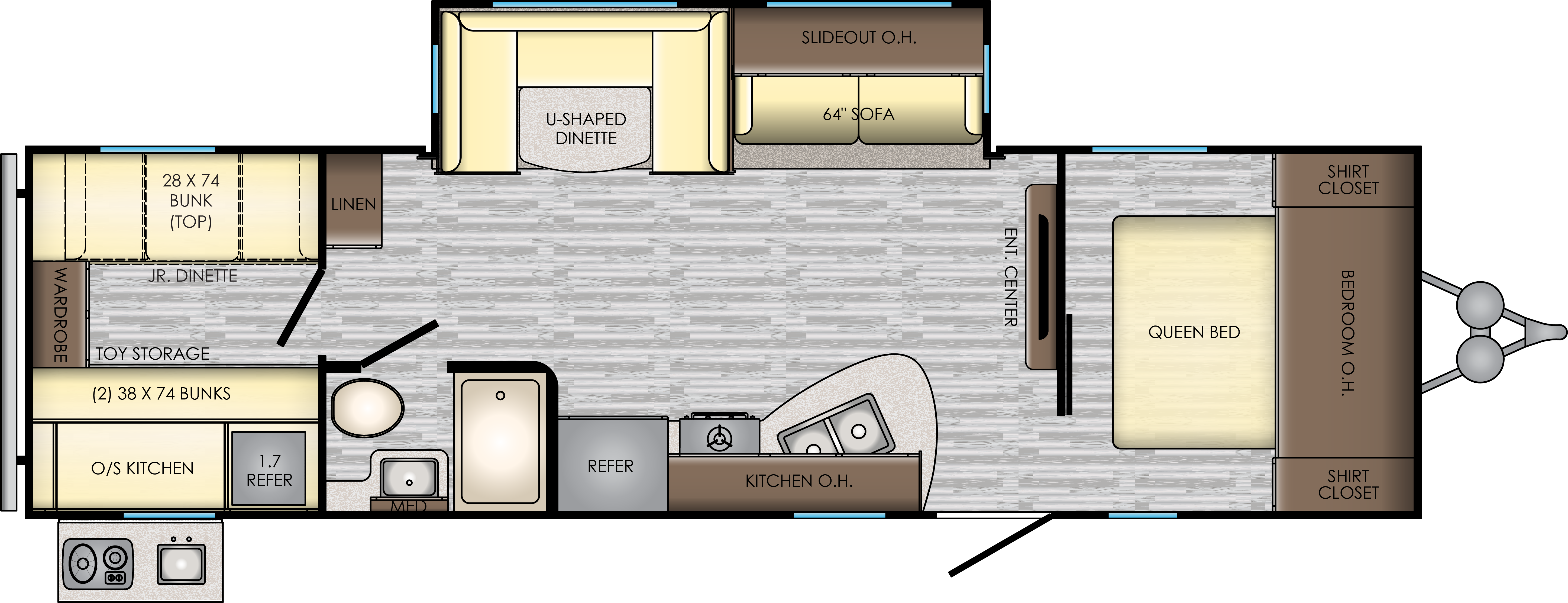 Click Here For Larger Image - 2019 Crossroads Zinger 328sb (5787x2225), Png Download