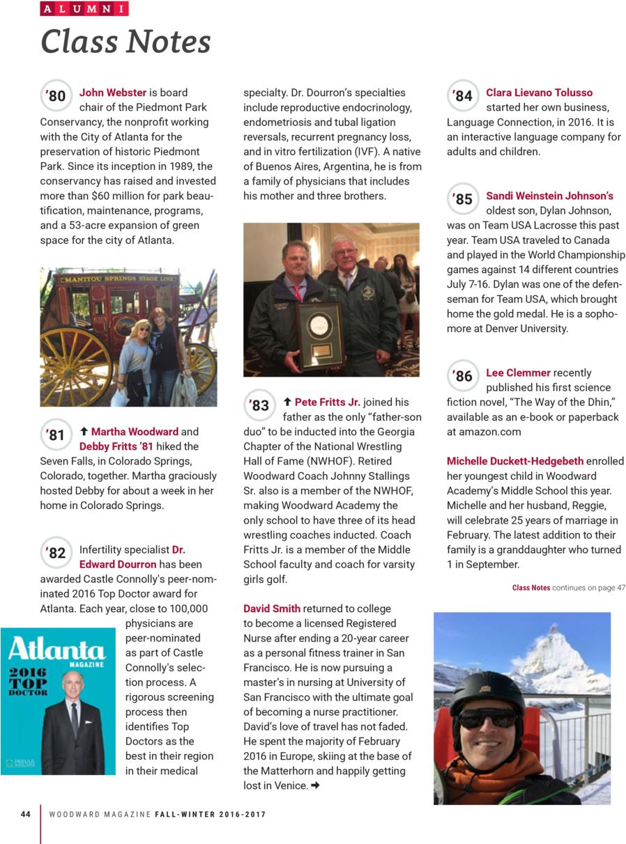Class Notes John Webster Is Board Chair Of The Piedmont - Brochure (960x1242), Png Download