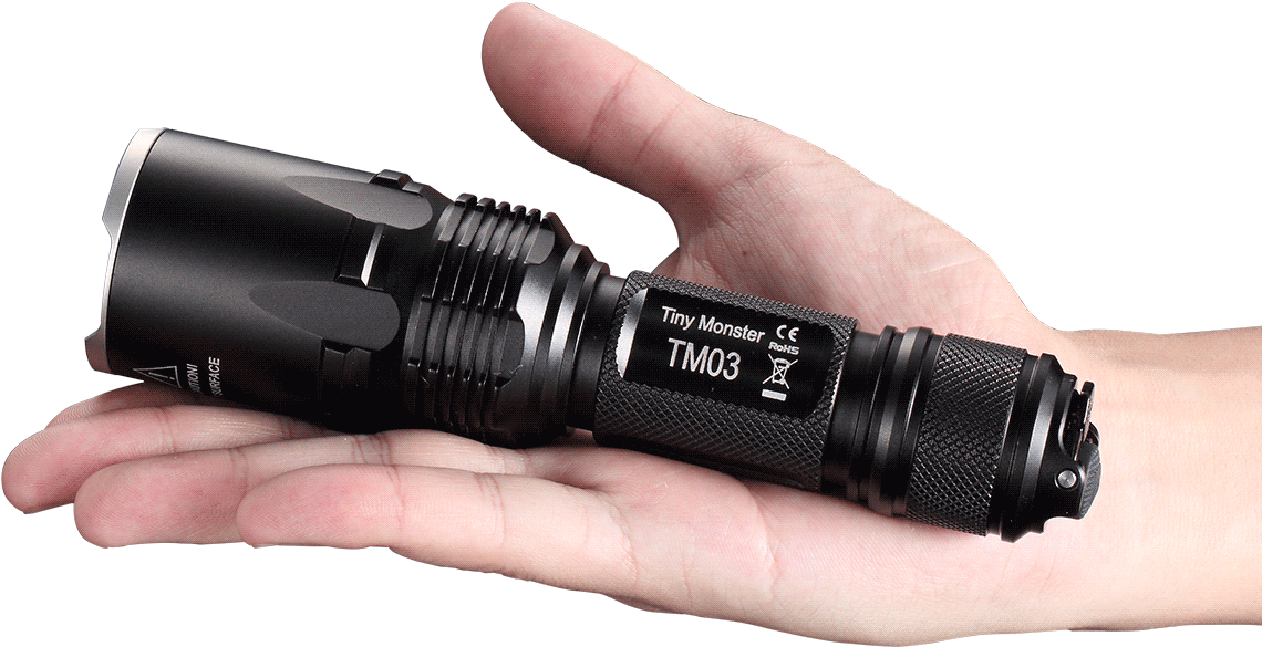 Nitcore Tm03 1 X 18650 2800 Lumen Cree Xhp70 Led Flashlight - Nitecore Tm03 (1200x1200), Png Download