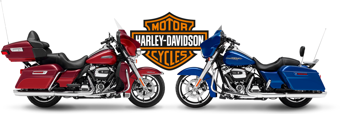 Bikes - Harley Davidson Electra Glide (1355x443), Png Download