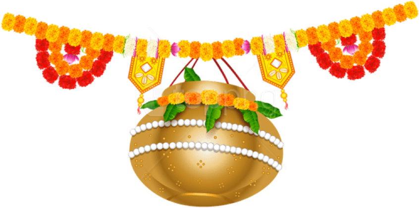 Free Png Download India Holiday Floral Decoration Clipart - Indian Flower Decoration Png (850x438), Png Download