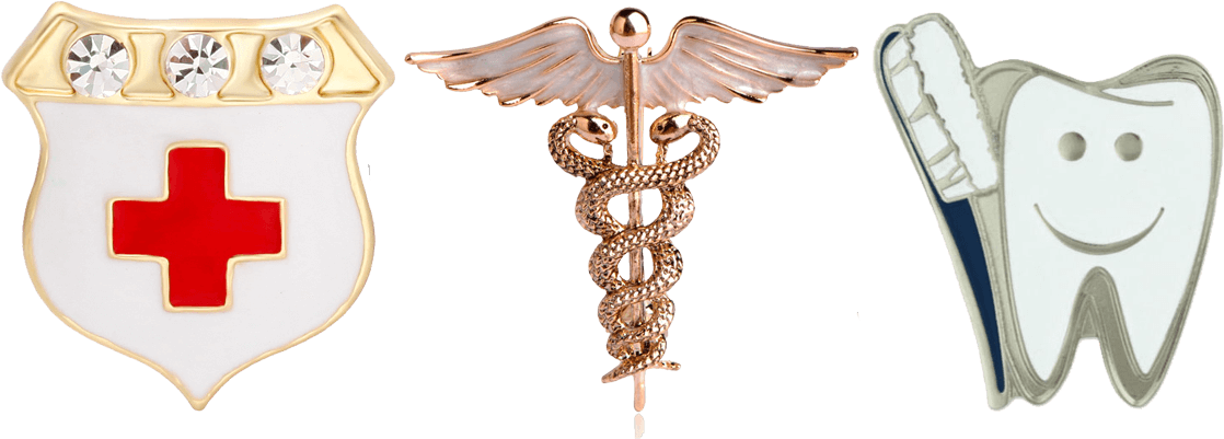 Custom Lapel Pins Landing Page Medical - Brooch (1164x554), Png Download