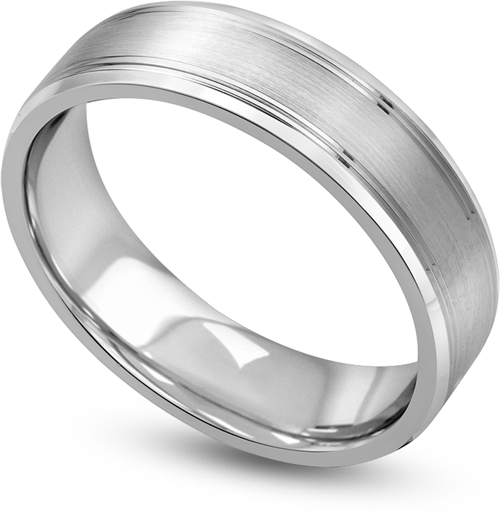 Standard View Of Wbfz21 In White Metal - Titanium Ring (800x800), Png Download