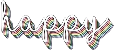 Rainbow Stickers (384x170), Png Download