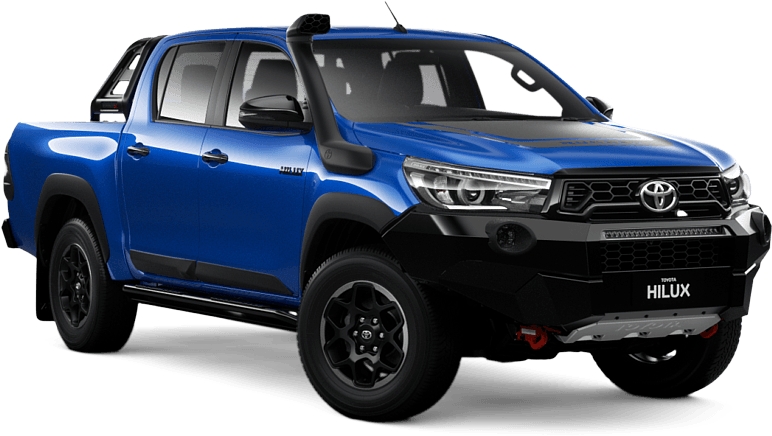 Toyota Hilux - Toyota Hilux Rugged X Black (907x510), Png Download