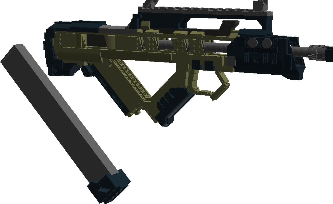 Pdw Master Edition Bluejay Themeister Custom Lego - Assault Rifle (1175x708), Png Download